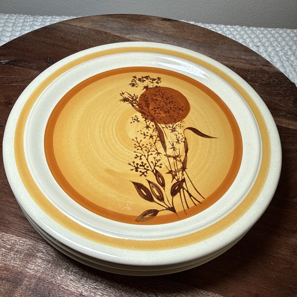 Vtg Stonecrest Andre Ponche Designer Korea 236 ECHO 7” Dessert / Salad Set Of 3 - Picture 7 of 7